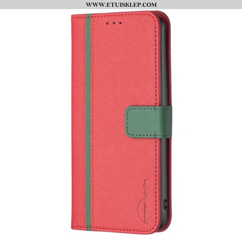 Etui Folio do iPhone 14 Pro Max Dwukolorowy Kolor Binfen
